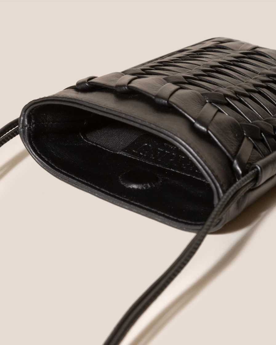 Hereu Studio Trena Mini Black Leather Crossbody Bag for Women