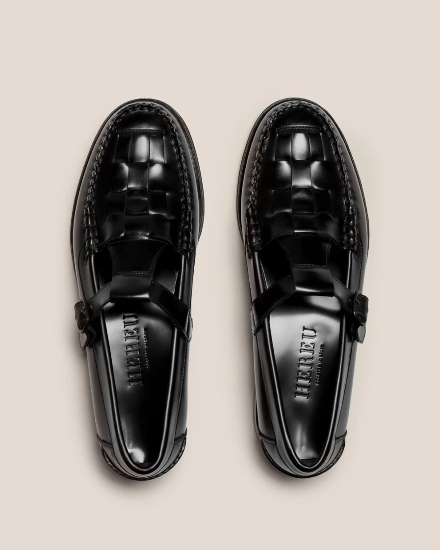 Hereu Studio Men's Soller Black Leather Shoes