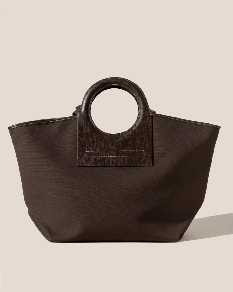 Hereu Studio Women's Dark Brown Cala L Grainy Leather Handbag