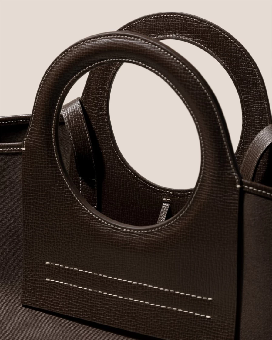 Hereu Studio Women's Dark Brown Cala L Grainy Leather Handbag