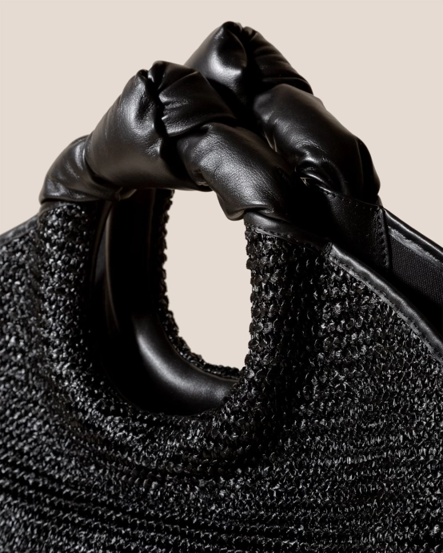 Hereu Studio Women's Black Castell Raffia Bag