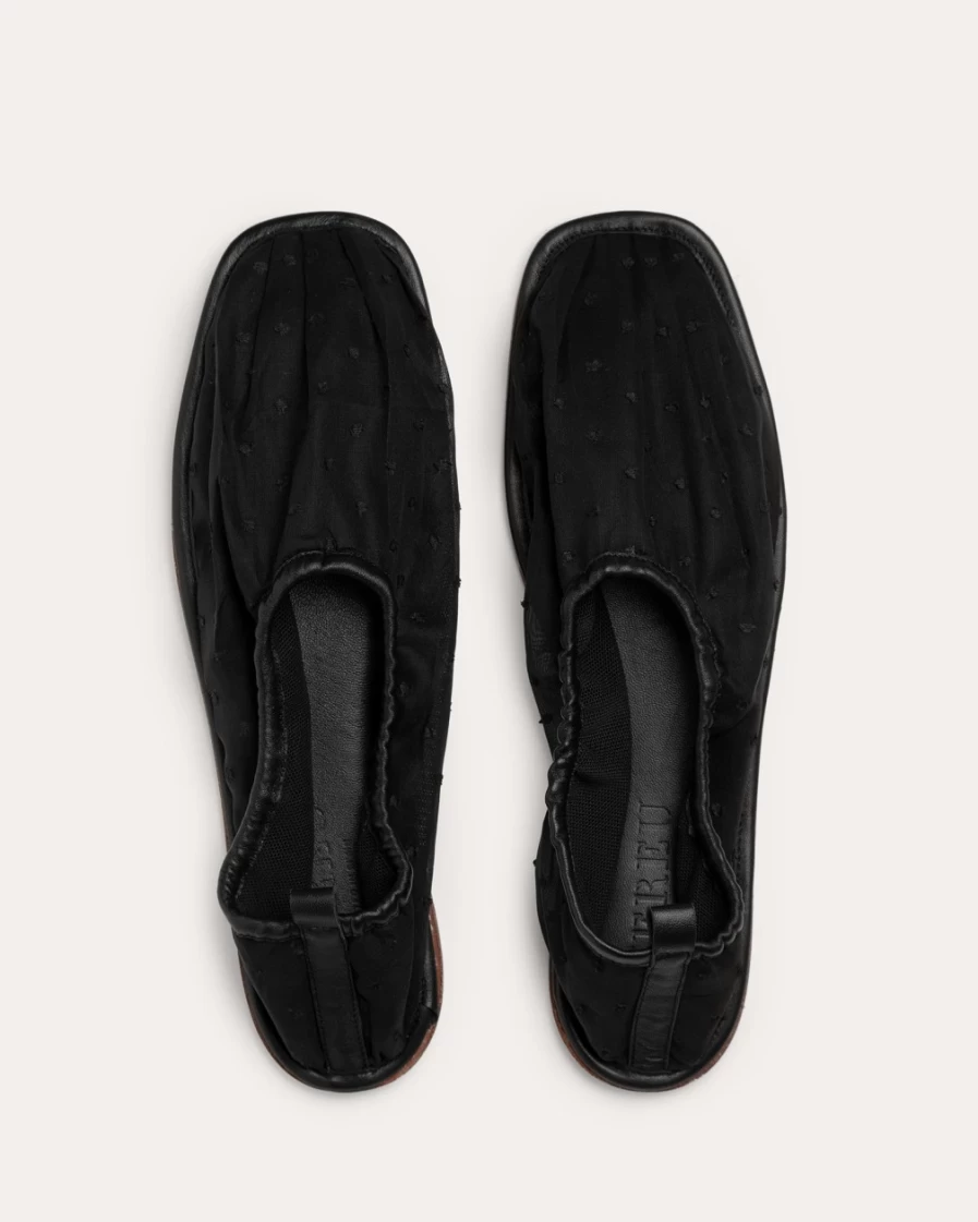 Hereu Studio Women's Black Hyacinth Flat Plumetis Organdie Top