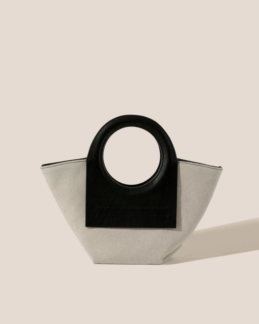 Hereu Studio Cala Mini Women's Crossbody Bag in Beige & Black | Leather Handbag