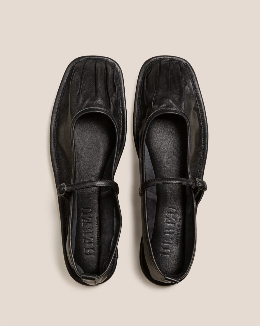 Hereu Studio Dansa Black Women's Leather Loafers