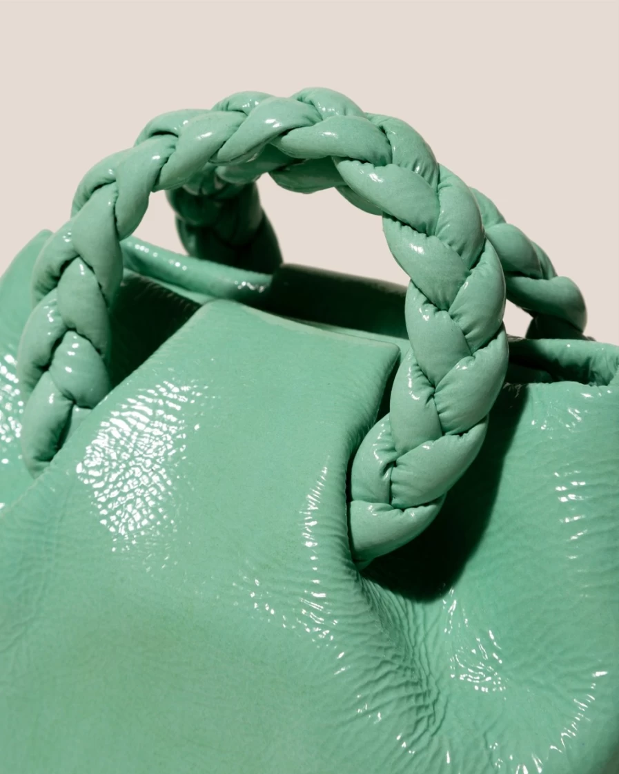 Hereu Studio Women's Aquamarine Bombon Crinkled Glossy Handbag