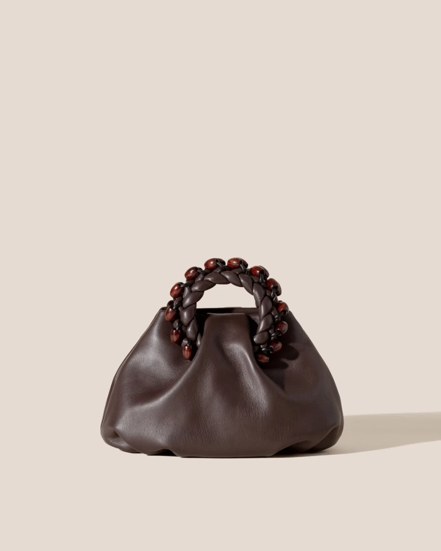 Hereu Studio Women's Dark Brown Bombon Beads Handbag