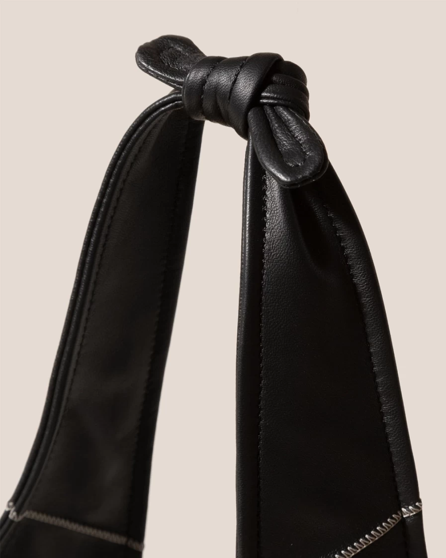Hereu Studio Women's Black Costura Handbag - Elegant Leather Tote for Everyday Use