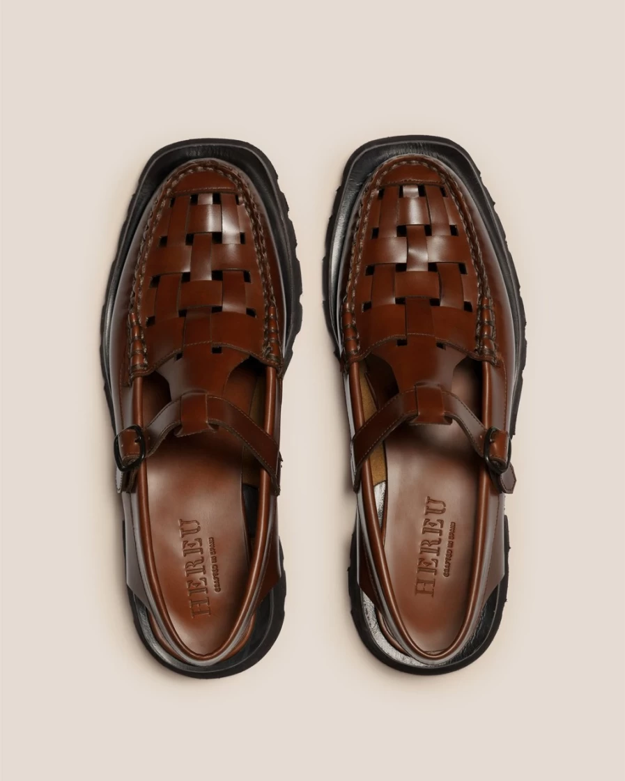 Hereu Studio Women's Tan Cranc Sport Leather Loafers
