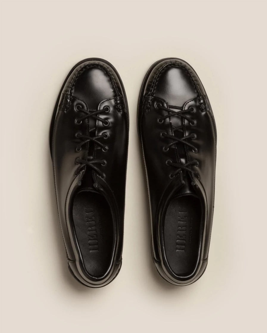 Hereu Studio Men's Priego Black Leather Shoes