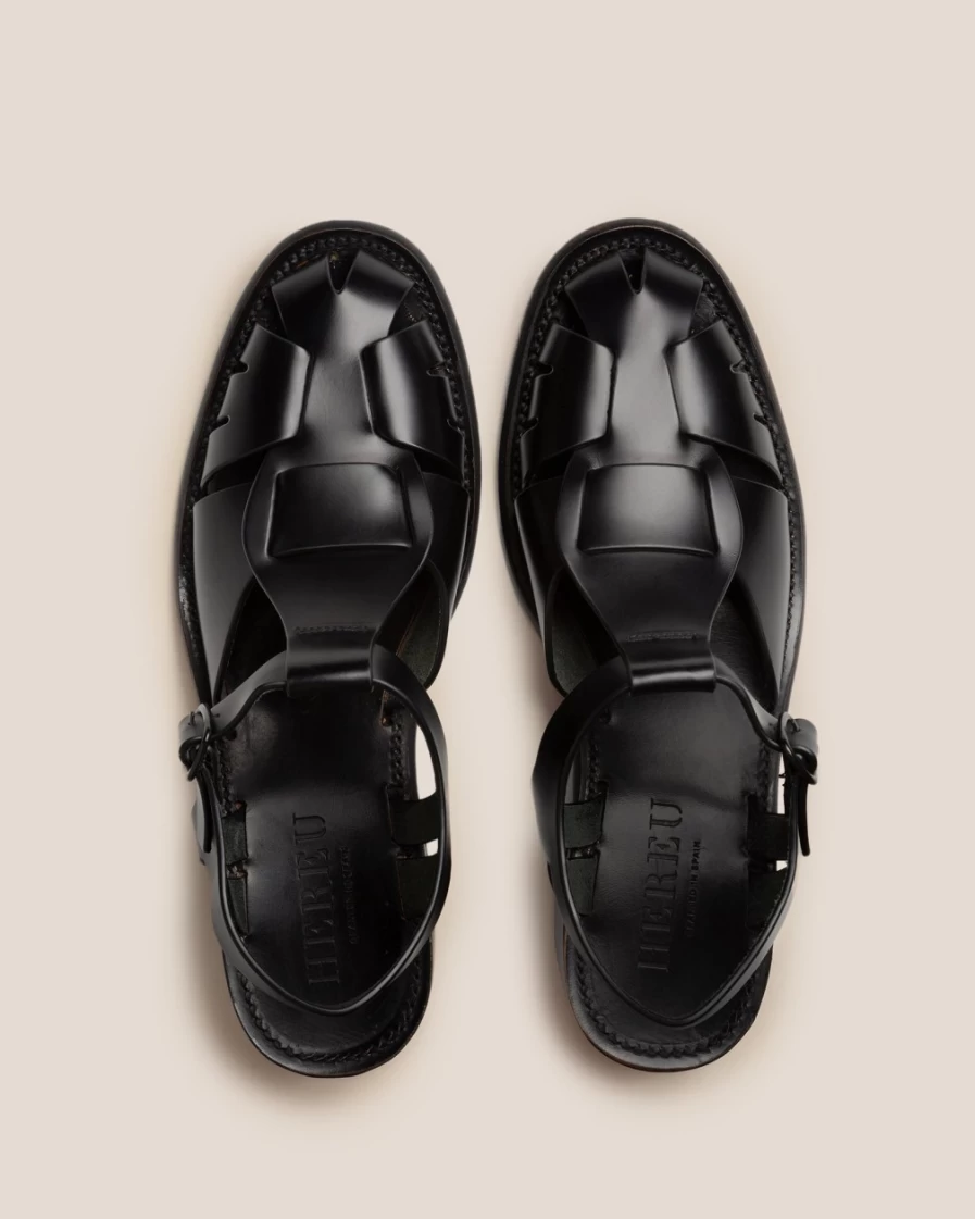 Hereu Studio Pesca Black Heeled Sandals for Women