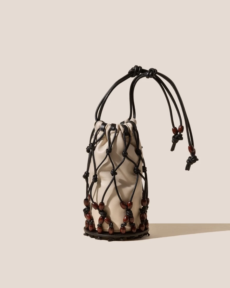 Hereu Studio Perleta Women's Cream & Black Leather Crossbody Bag