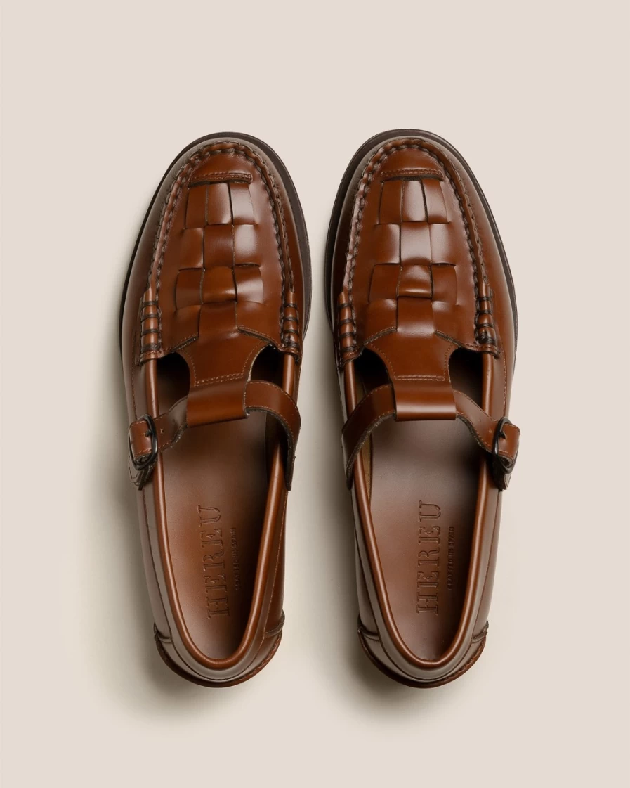 Hereu Studio Women's Soller Tan Leather Loafers