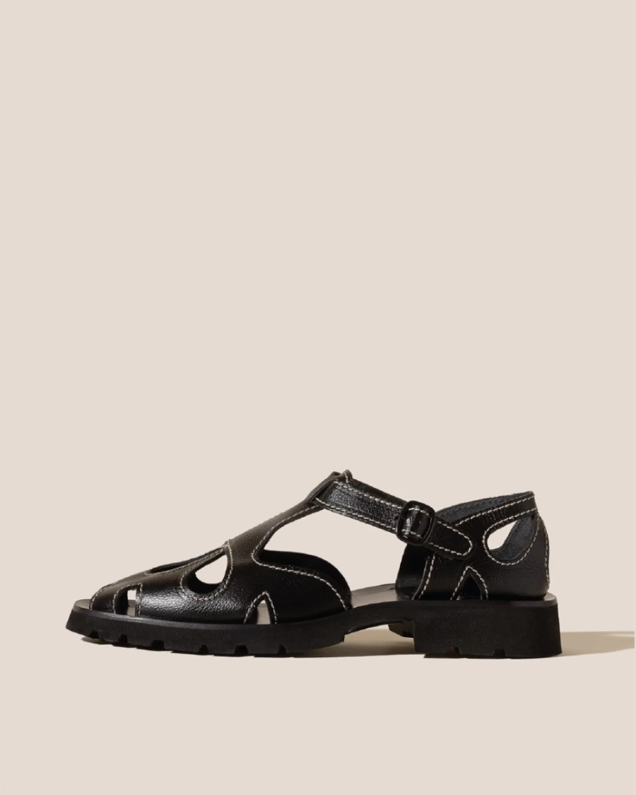 Hereu Studio Floreta Sport Black Women's Leather Loafers