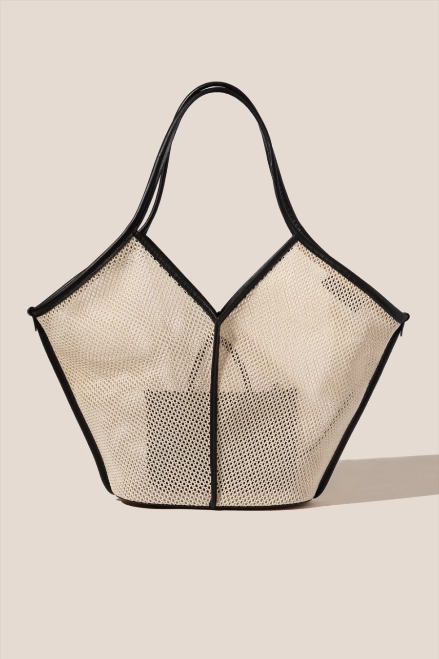 Hereu Studio Women's Calella Net Bag in Ivory Black - Elegant Handwoven Tote