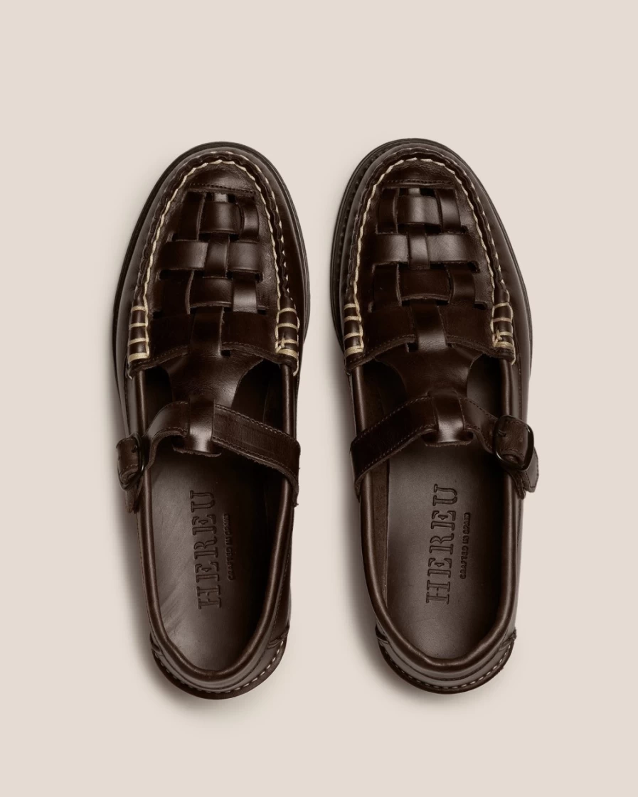 Hereu Studio Men's Ferriol Dark Brown Leather Shoes