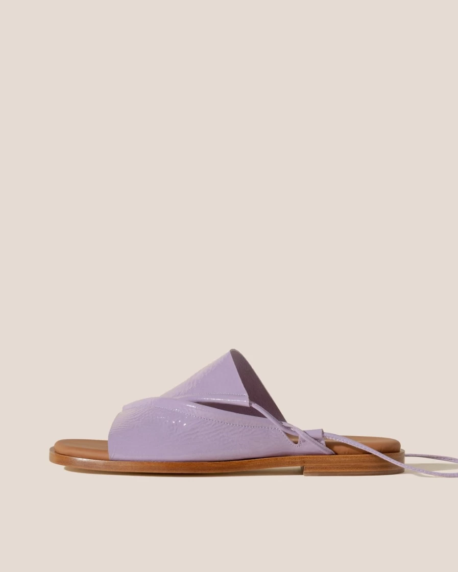 Hereu Studio Women's Lavender Clava Crinkled Glossy Leather Handbag