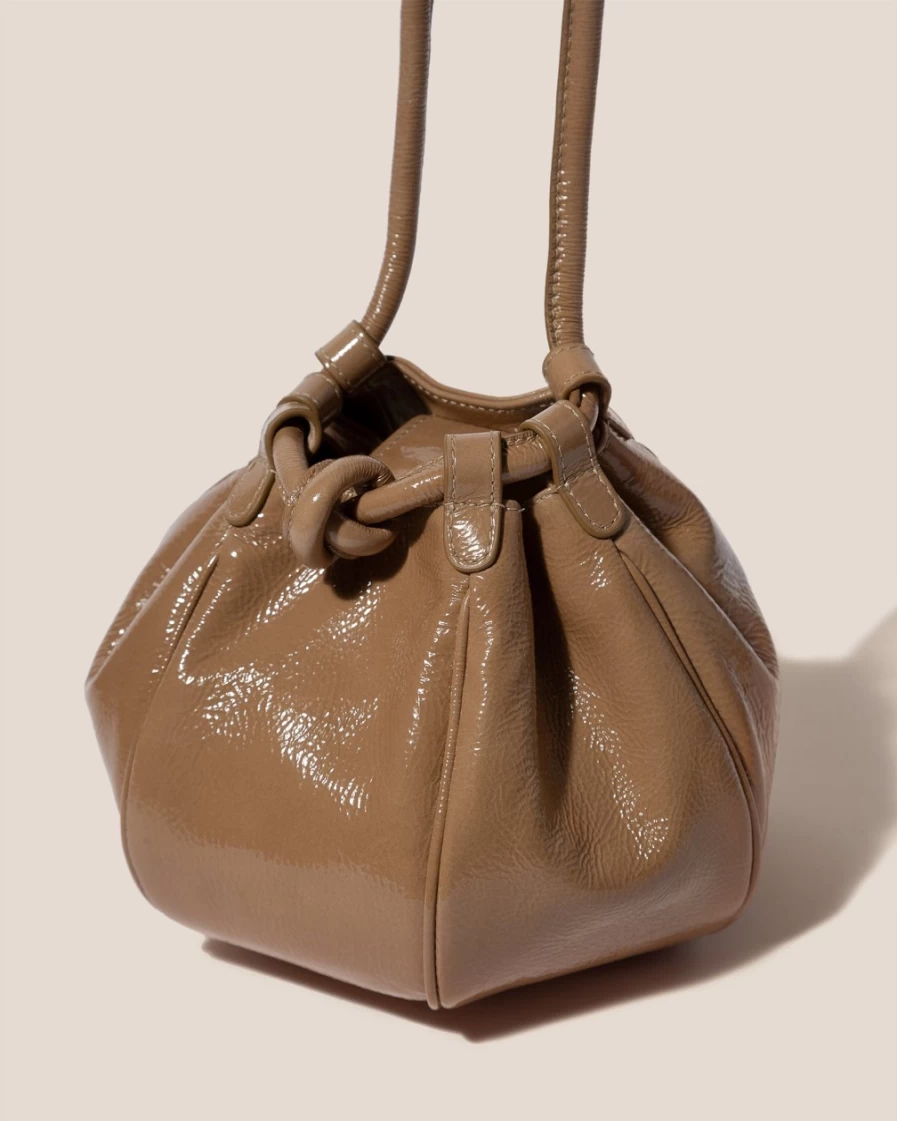 Hereu Studio Women's Mini Crinkled Glossy Bag in Beige