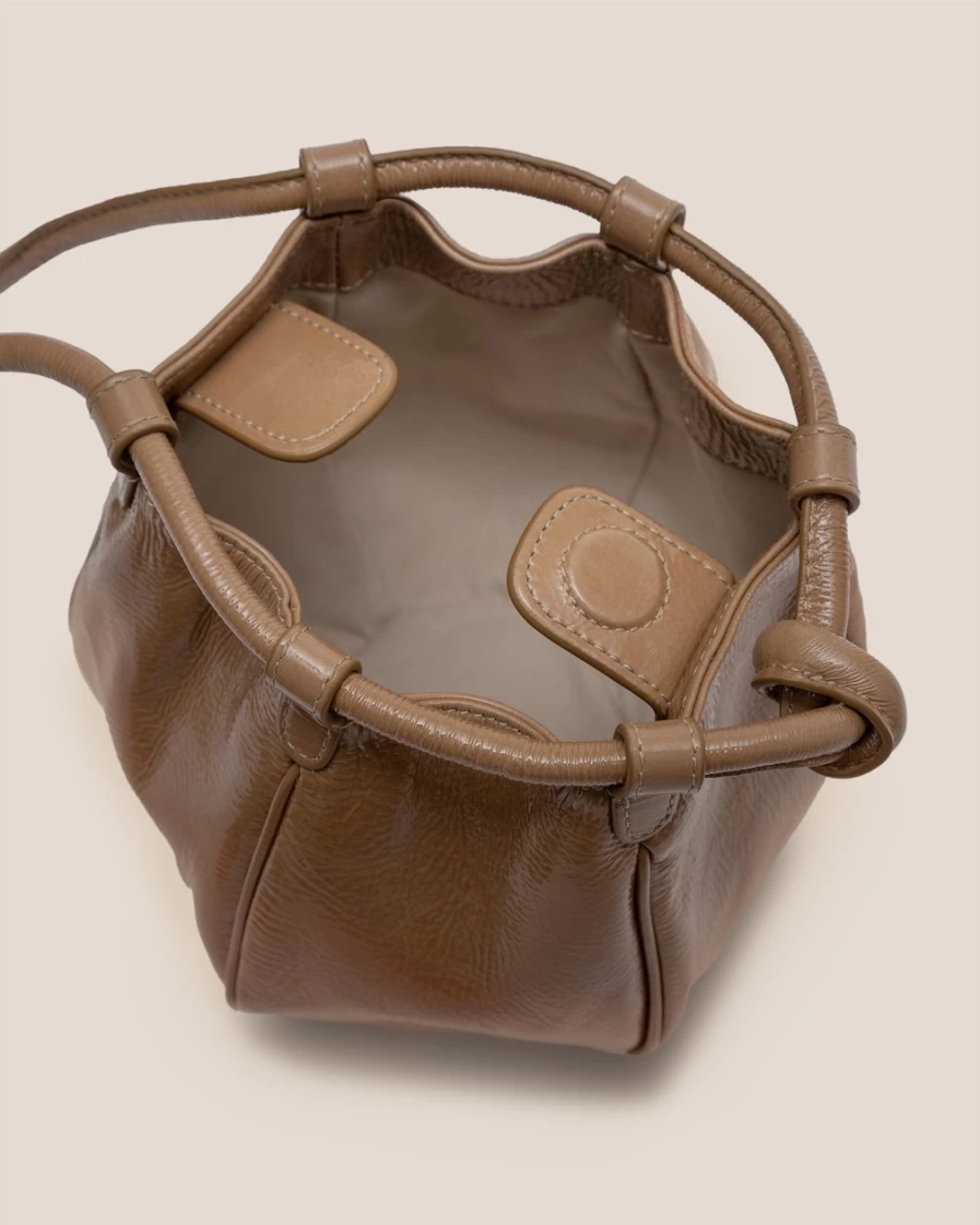 Hereu Studio Women's Mini Crinkled Glossy Bag in Beige