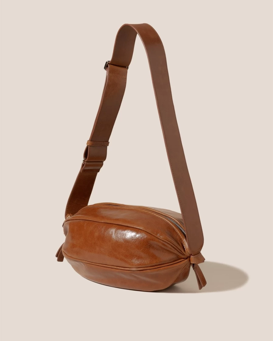 Hereu Studio Women's L Distressed Tan Leather Bag - Boya Collection