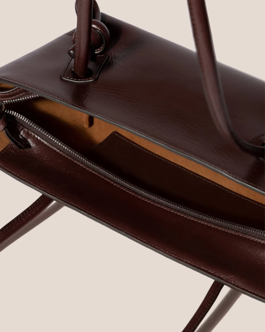 Hereu Studio Women's Fleca Mahogany Leather Crossbody Bag