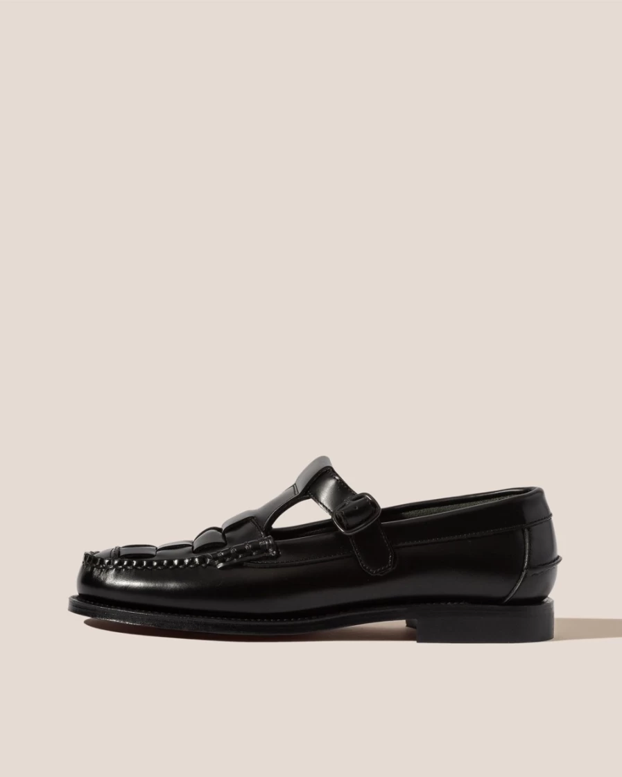 Hereu Studio Soller Black Leather Loafers for Women - Handcrafted Spanish Shoes