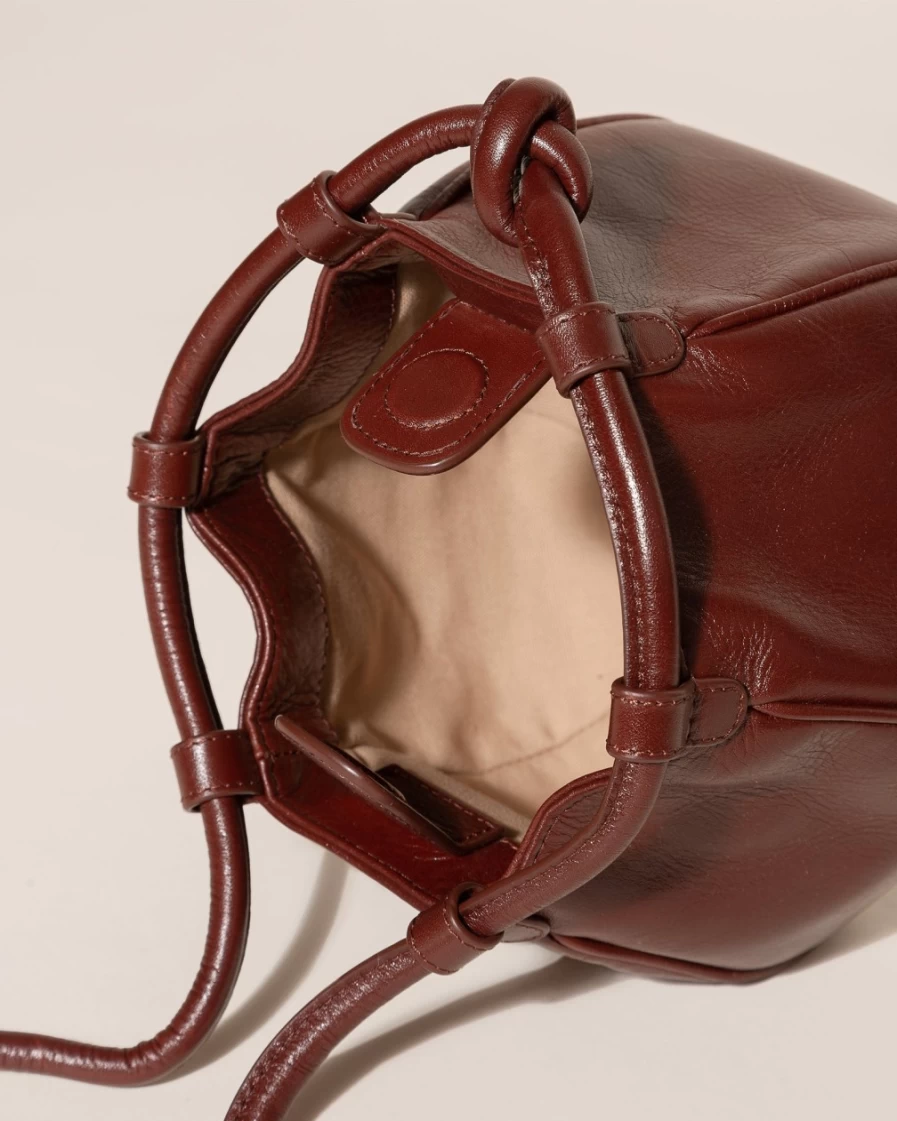 Hereu Studio Globul Mini Cognac Women's Leather Crossbody Bag