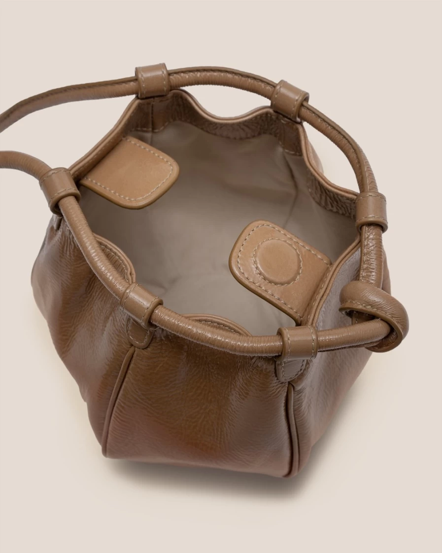 Hereu Studio Women's Mini Crinkled Glossy Bag in Beige