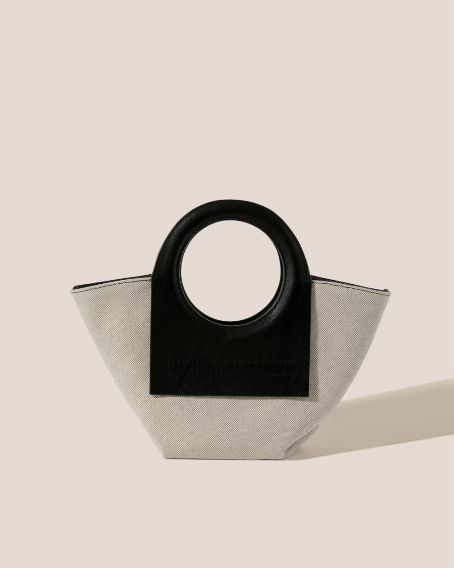 Hereu Studio Cala Mini Women's Crossbody Bag in Beige & Black | Leather Handbag for Women