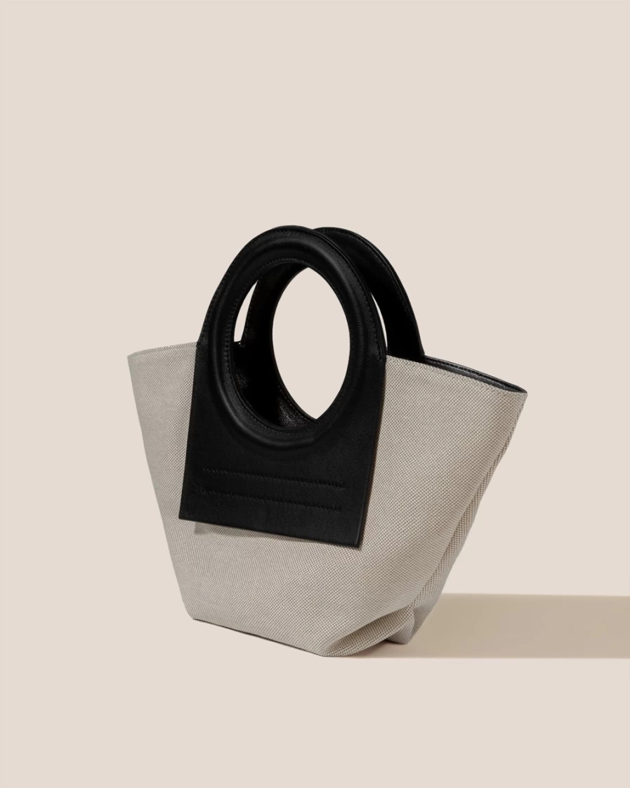 Hereu Studio Cala Mini Women's Crossbody Bag in Beige & Black | Leather Handbag for Women