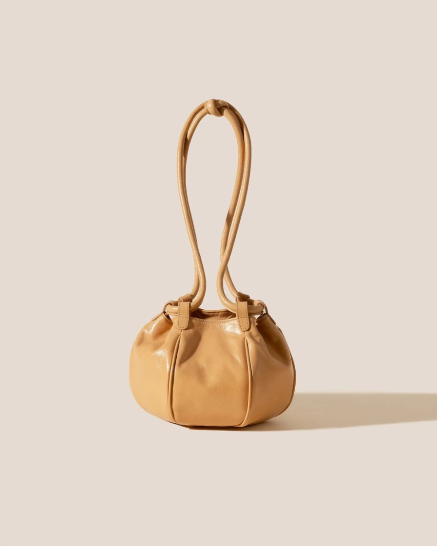 Hereu Studio Women's Globul Mini Distressed Leather Bag in Wheat