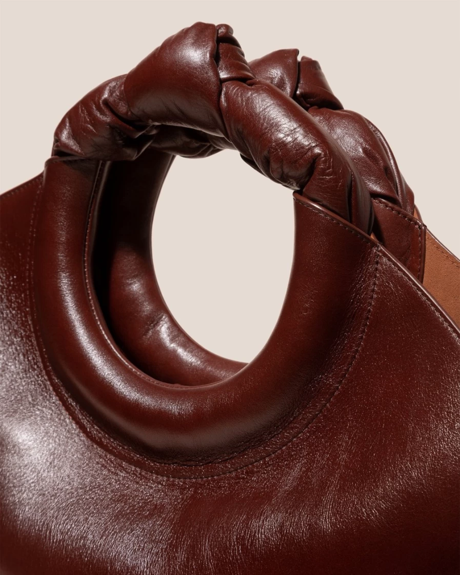 Hereu Studio Women's Cognac Castell Tumbled Shiny Leather Bag