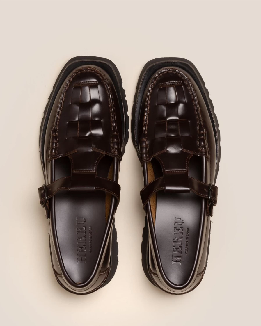 Hereu Studio Men's Soller Sport Shoes in Dark Brown - Premium Leather Casual Footwear