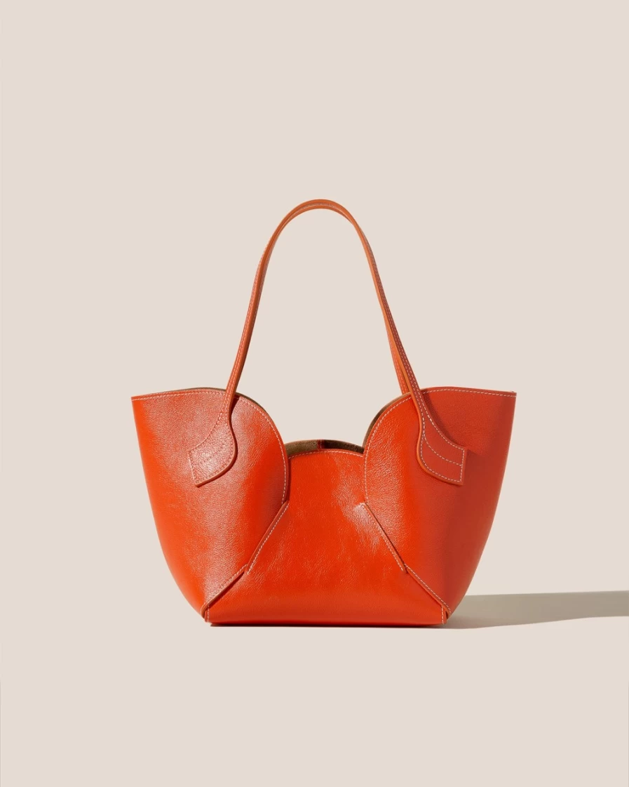 Hereu Studio Women's Sepal S Bag in Clementine Orange - Handcrafted Leather Crossbody Purse
