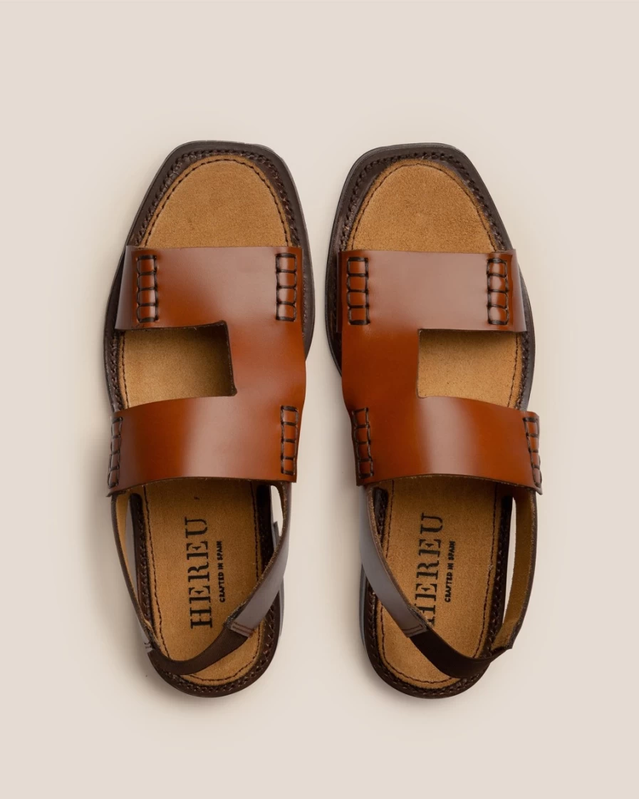 Hereu Studio Men's Llaut Tan Leather Loafers