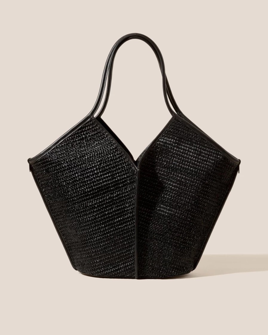 Hereu Studio Women's Black Calella Raffia Bag
