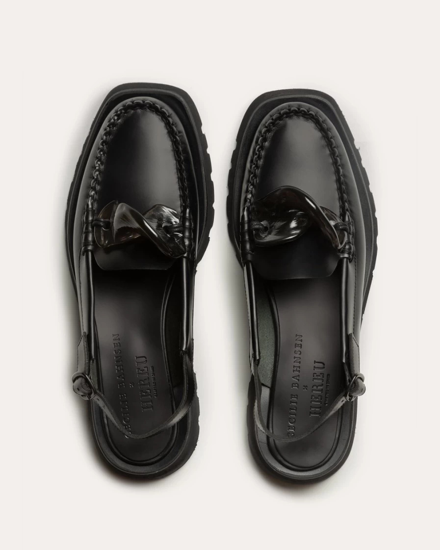 Hereu Studio Women's Raiguer Sport Sneakers in Black - Premium Leather Athletic Shoes