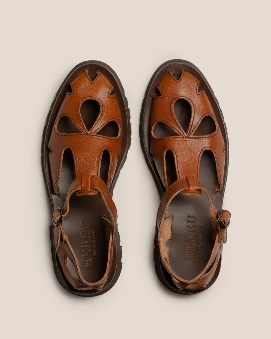 Hereu Studio Floreta Sport Brown Leather Women's Loafers