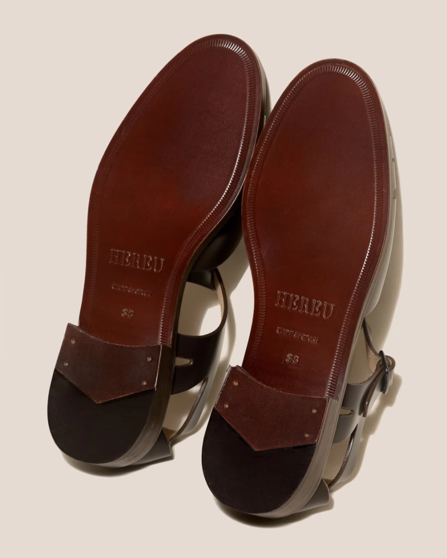 Hereu Studio Men's Pesca Dark Brown Leather Shoes