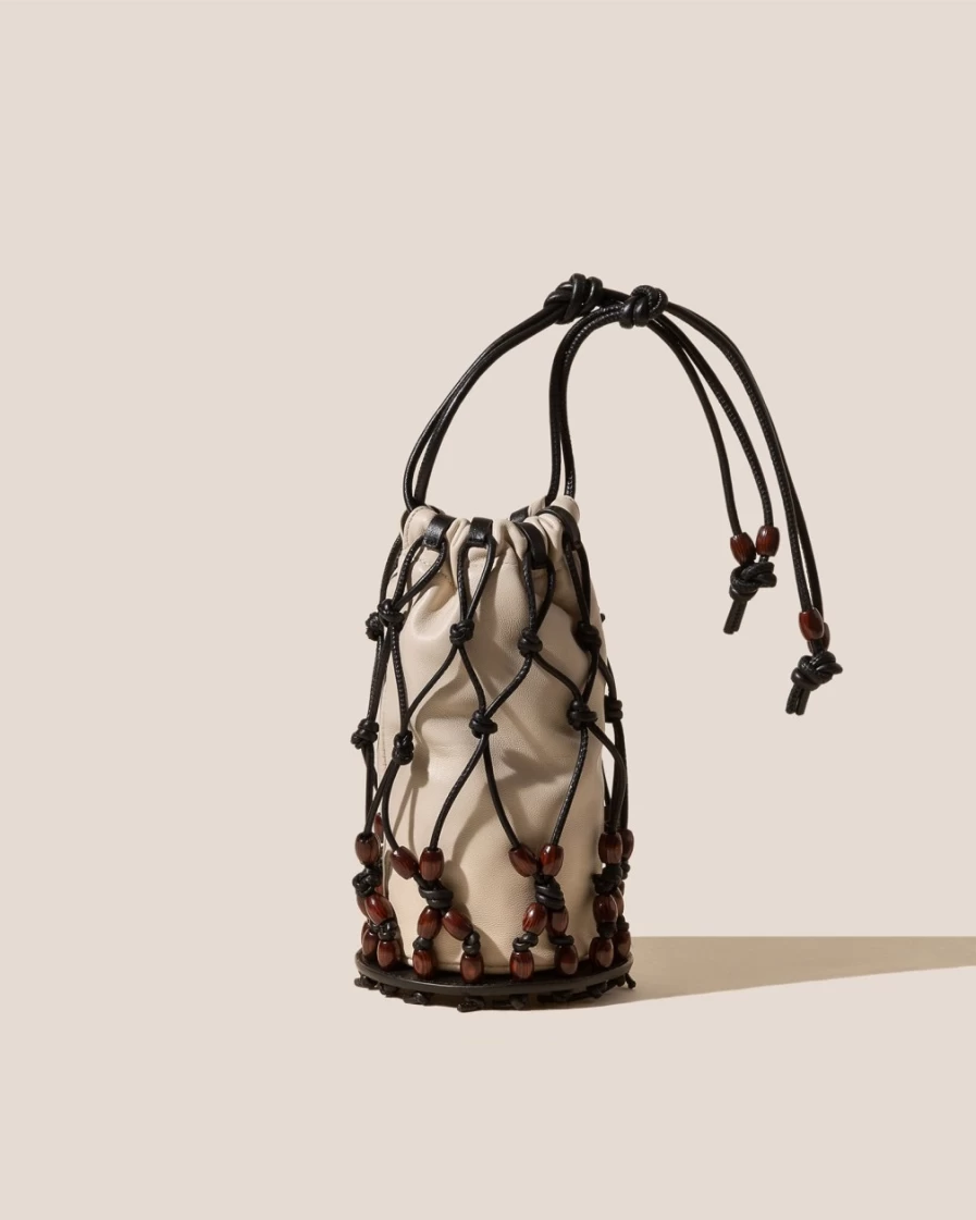 Hereu Studio Perleta Women's Cream & Black Leather Crossbody Bag