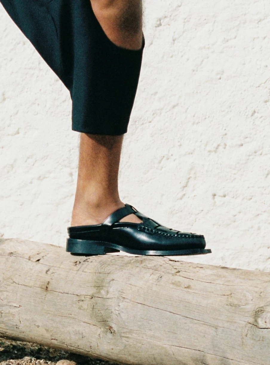 Hereu Studio Men's Bonell Black Leather Shoes
