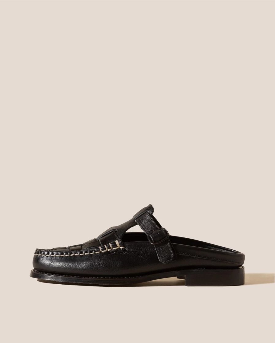 Hereu Studio Women's Ferriol Mule in Black - Premium Leather Slip-On Shoes