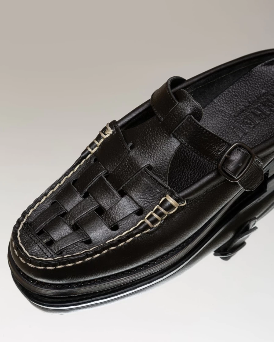 Hereu Studio Women's Ferriol Mule in Black - Premium Leather Slip-On Shoes