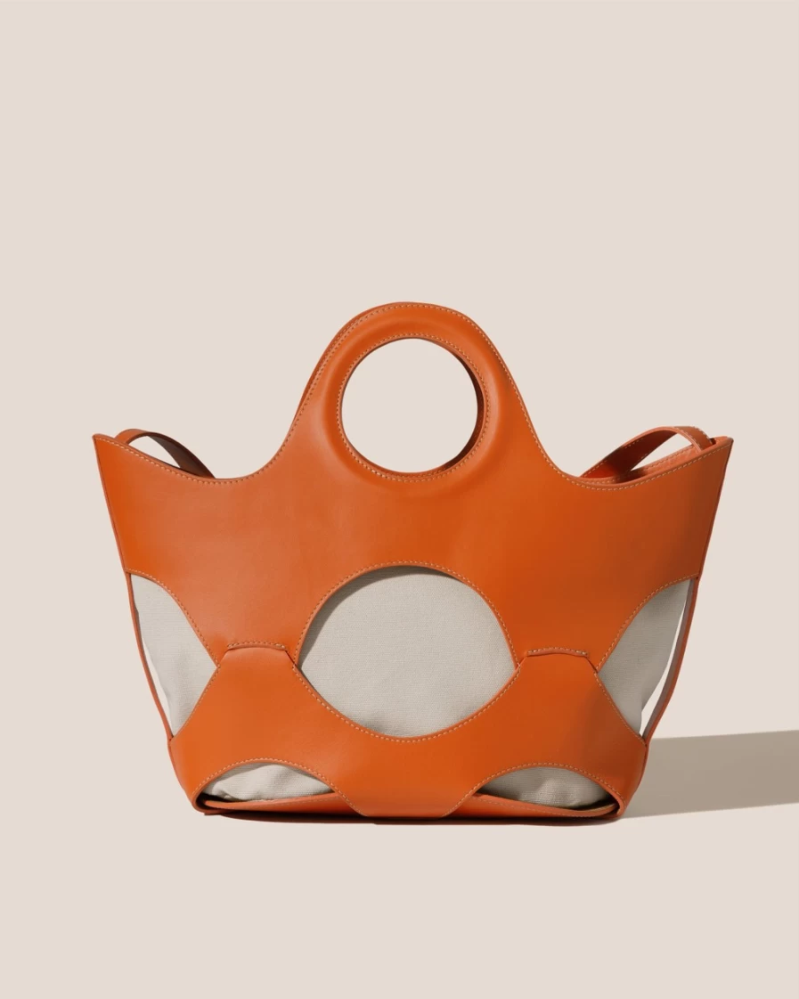 Hereu Studio Women's Onada Bag in Beige Orange | Handcrafted Leather Crossbody Purse