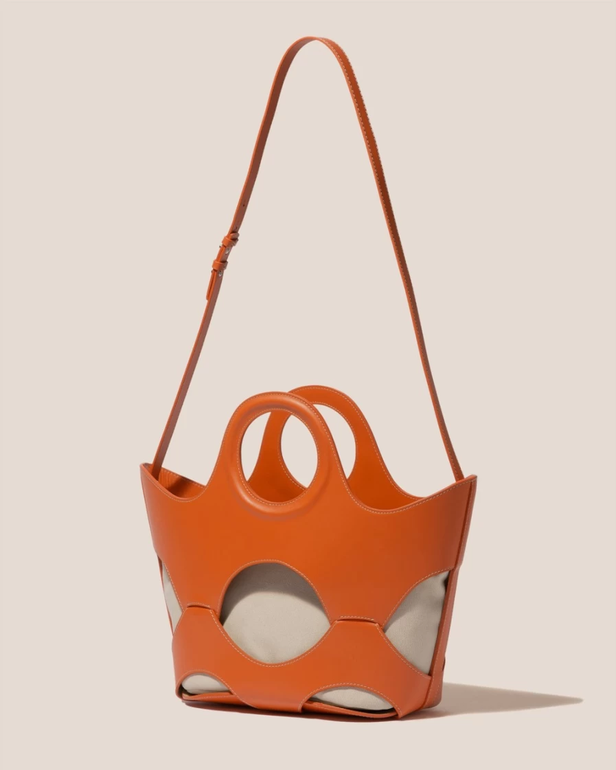 Hereu Studio Women's Onada Bag in Beige Orange | Handcrafted Leather Crossbody Purse