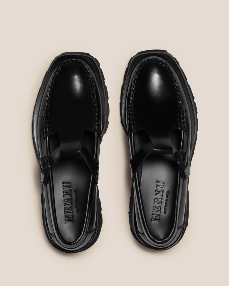Hereu Studio Alber Sport Men's Black Leather Sneakers