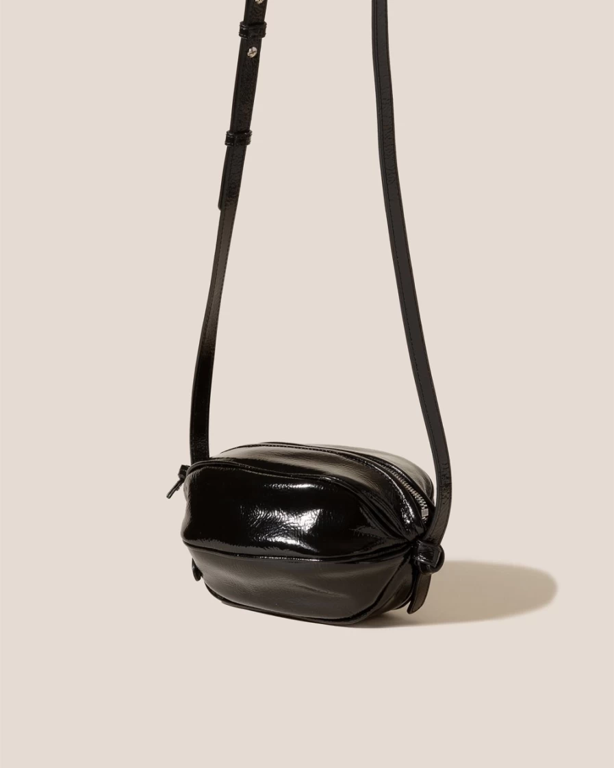 Hereu Studio Women's Black Boya Tumbled Glossy Leather Handbag