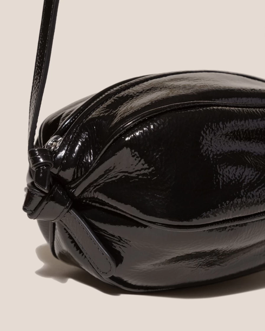 Hereu Studio Women's Black Boya Tumbled Glossy Leather Handbag