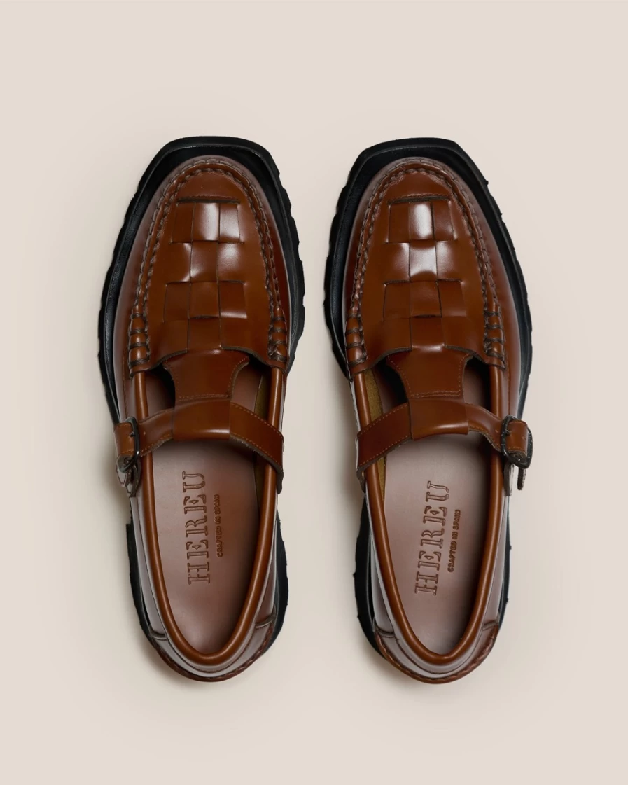Hereu Studio Men's Soller Sport Tan Leather Shoes