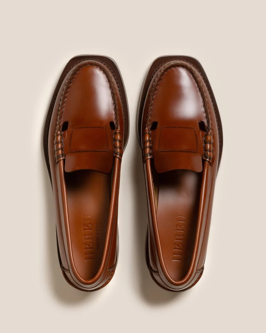 Hereu Studio Men's Sineu Tan Leather Loafers – Premium Spanish Handcrafted Footwear