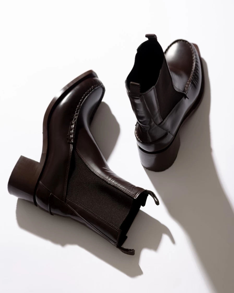 Hereu Studio Alda Dark Brown Heeled Sandals for Women